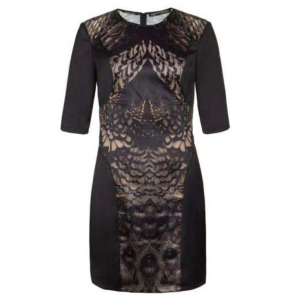All Saints Satin Peacock Dress